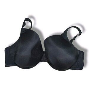 Lane Bryant Cacique 42DDD Satin Full Coverage Black Bra